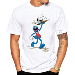 100% Cotton Newest Funny Vintage Grover the Waiter Printed Men T-Shirt Super Grover Graphic Tshirt O-Neck Tops Hipster Tees