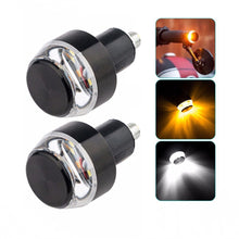 12V CNC Turn Signals Motorcycle LED Handle Bar End Blinker for 22mm Handlebar Amber Grip Signal Light Flashing For Handle Bar