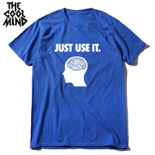 COOLMIND 100% cotton short sleeve men T shirt casual just use it funny o-neck tshirt loose men T-shirt tops tee shirts