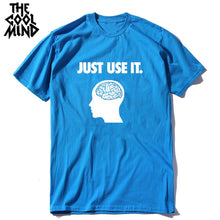 COOLMIND 100% cotton short sleeve men T shirt casual just use it funny o-neck tshirt loose men T-shirt tops tee shirts