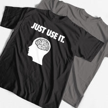 COOLMIND 100% cotton short sleeve men T shirt casual just use it funny o-neck tshirt loose men T-shirt tops tee shirts