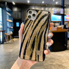 Chic Cute Cartoon Anime Sloth Leopard Silicone Case For iPhone 13 12 11 Pro Xs Max Mini SE X XR 7 8 Plus Glitter Gold Foil Cover