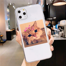 Cute Cat Eat Bread Soft TPU Cover Case For iPhone 11 7 8 Plus XS Max XR Cases iPhone 12 Pro SE 2020 Shell Popular Funny Design