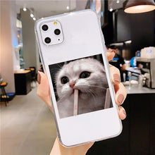 Cute Cat Eat Bread Soft TPU Cover Case For iPhone 11 7 8 Plus XS Max XR Cases iPhone 12 Pro SE 2020 Shell Popular Funny Design