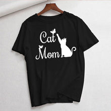 Cute Cat T Shirt Women Casual Funny Print Tshirt Harajuku Kawaii Fashion T-shirt Summer Short Sleeve Top Tees Female