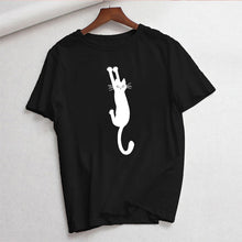 Cute Cat T Shirt Women Casual Funny Print Tshirt Harajuku Kawaii Fashion T-shirt Summer Short Sleeve Top Tees Female