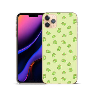 Cute Frogs Party Sad Pepe Phone Case For Apple iPhone 11 12 Pro XS Max X XR 6S 7 8 Plus 5S SE 2020 12Mini Coque Silicone Cover