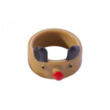 Cute Funny Cartoon Christmas Rings For Women Children Elk Santa Animal Finger Ring Aesthetic Jewelry Friendship Gifts New Year