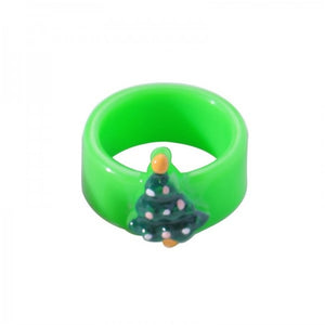 Cute Funny Cartoon Christmas Rings For Women Children Elk Santa Animal Finger Ring Aesthetic Jewelry Friendship Gifts New Year