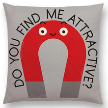 Funny Phrase Cartoon Cushion Cover Happy Days Beer Bread Boomerang Rainbow Cute Food Tool Book Sofa Throw Pillow Case