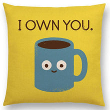 Funny Phrase Cartoon Cushion Cover Happy Days Beer Bread Boomerang Rainbow Cute Food Tool Book Sofa Throw Pillow Case