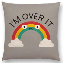 Funny Phrase Cartoon Cushion Cover Happy Days Beer Bread Boomerang Rainbow Cute Food Tool Book Sofa Throw Pillow Case