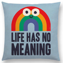 Funny Phrase Cartoon Cushion Cover Happy Days Beer Bread Boomerang Rainbow Cute Food Tool Book Sofa Throw Pillow Case