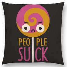 Funny Phrase Cartoon Cushion Cover Happy Days Beer Bread Boomerang Rainbow Cute Food Tool Book Sofa Throw Pillow Case