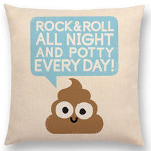 Funny Phrase Cartoon Cushion Cover Happy Days Beer Bread Boomerang Rainbow Cute Food Tool Book Sofa Throw Pillow Case
