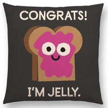 Funny Phrase Cartoon Cushion Cover Happy Days Beer Bread Boomerang Rainbow Cute Food Tool Book Sofa Throw Pillow Case