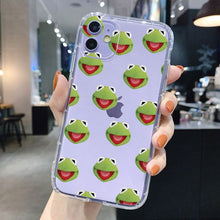 Funny kermit The Frog Memes Cute Phone Case For iPhone 12 Pro 11 pro MAX XR 6s 8 7 Plus X XS TPU Soft Case for iphone 13 pro max