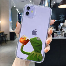 Funny kermit The Frog Memes Cute Phone Case For iPhone 12 Pro 11 pro MAX XR 6s 8 7 Plus X XS TPU Soft Case for iphone 13 pro max
