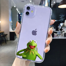 Funny kermit The Frog Memes Cute Phone Case For iPhone 12 Pro 11 pro MAX XR 6s 8 7 Plus X XS TPU Soft Case for iphone 13 pro max