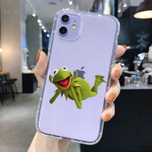 Funny kermit The Frog Memes Cute Phone Case For iPhone 12 Pro 11 pro MAX XR 6s 8 7 Plus X XS TPU Soft Case for iphone 13 pro max