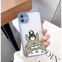 JAMULAR Cartoon Anime Happy Totoro Phone Case For iPhone 13 12 Pro 11 XS MAX X 7 XR SE2 8 6Plus Hard Silicone Cover Matte Fundas