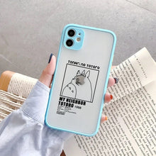 JAMULAR Cartoon Anime Happy Totoro Phone Case For iPhone 13 12 Pro 11 XS MAX X 7 XR SE2 8 6Plus Hard Silicone Cover Matte Fundas