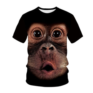 Newest Funny T-Shirts Monkey Gorilla 3D Print Streetwear Men Women Animal Fashion T Shirt Hip Hop Tshirt Tops Kids Boys Clothing