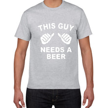 THIS GUY NEEDS A BEER summer cotton t shirt men Fishing Beer Living The Dream Fisherman Printing Tshirt Funny Gift Tees Shirt
