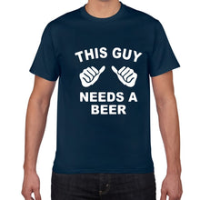 THIS GUY NEEDS A BEER summer cotton t shirt men Fishing Beer Living The Dream Fisherman Printing Tshirt Funny Gift Tees Shirt