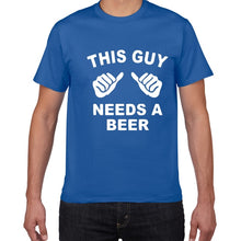 THIS GUY NEEDS A BEER summer cotton t shirt men Fishing Beer Living The Dream Fisherman Printing Tshirt Funny Gift Tees Shirt