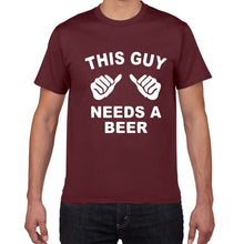 THIS GUY NEEDS A BEER summer cotton t shirt men Fishing Beer Living The Dream Fisherman Printing Tshirt Funny Gift Tees Shirt