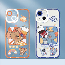 Tom Phone case Jerry Liquid Silicone For iPhone 11 12 13 Pro Max Mini X XS Max XR 7 8 Plus SE2 Full Lens Protection Back Cover