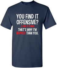 You Find It Offensive? I Find It Funny Humorous Men's T-Shirt Gift T Shirt Letter Printing Short Sleeve Crew Neck Tee Shirts