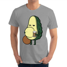 funny avocado with beer belly for fitness love Rife Casual Birthday T Shirt O Neck Cotton Mens Tops Shirt Thanksgiving Day