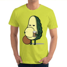 funny avocado with beer belly for fitness love Rife Casual Birthday T Shirt O Neck Cotton Mens Tops Shirt Thanksgiving Day