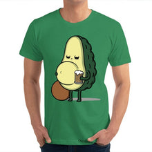 funny avocado with beer belly for fitness love Rife Casual Birthday T Shirt O Neck Cotton Mens Tops Shirt Thanksgiving Day