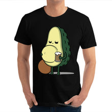 funny avocado with beer belly for fitness love Rife Casual Birthday T Shirt O Neck Cotton Mens Tops Shirt Thanksgiving Day